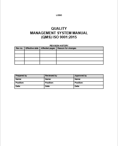 ISO 9001:2015 Documents: Manual, Procedures & Forms – KLS Academy PLT